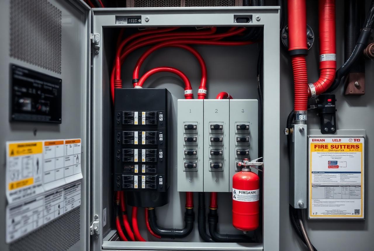 Panel listrik dengan proteksi Fire Trap System